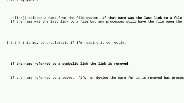 Remove a symlink to a directory closed смотреть онлайн