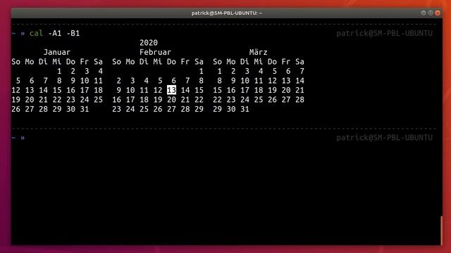 Using the build in calendar in Linux смотреть онлайн