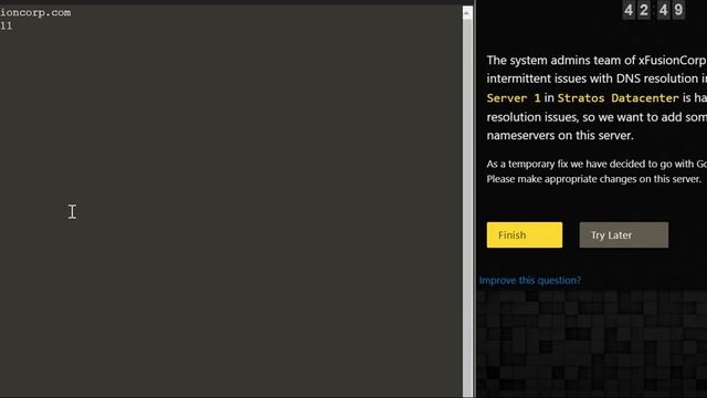 How to add Google public DNS(ipv4) to Linux server. Kodekloud Platform Scenario смотреть онлайн