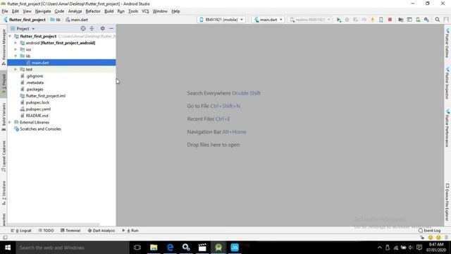 #2 || Exploring Flutter Widgets || Creating & Running Flutter Project in Android Studio