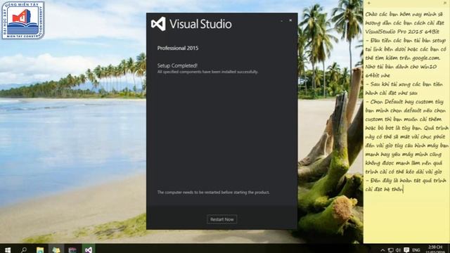 Hướng Dẫn Cài Đặt Visual Studio 2015 windows 10 64 bit - ĐH Xây Dựng Miền Tây смотреть онлайн