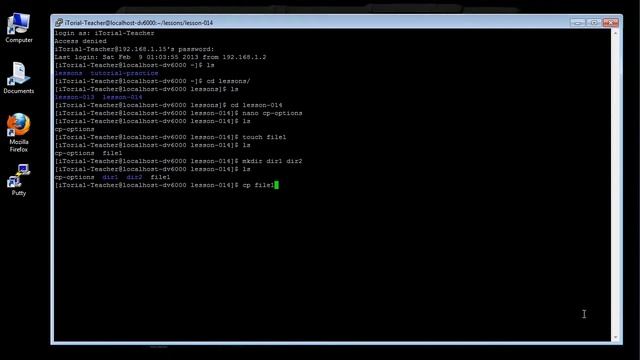 CentOS6 Using options with command cp смотреть онлайн