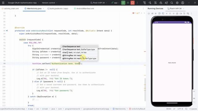 How to implement Google SignIn OAuth2 authentication in your App? - Android Studio Java | API 34 смотреть онлайн