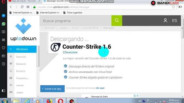COMO DESCARGAR COUSTER STRIKE 1.6 PARA WINDOWS 7,8,8.1,Y 10 MUY FACIL смотреть онлайн