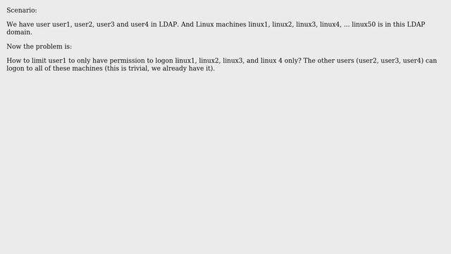 DevOps & SysAdmins: How to limit the users in LDAP to logon to a specific subset of Linux machines? смотреть онлайн