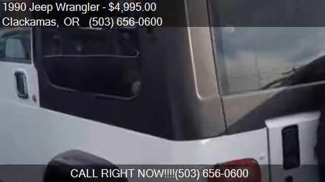 1990 Jeep Wrangler Laredo 2dr 4WD SUV for sale in Clackamas, смотреть онлайн