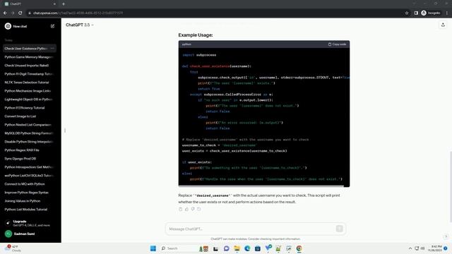 How to check if a user exists in a GNU Linux OS using Python