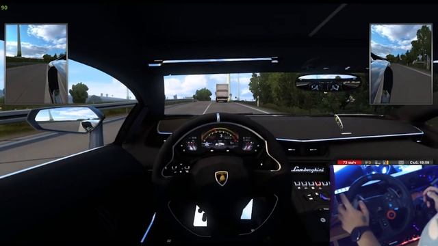 Lamborghini SVJ 2018 Euro Truck Simulator 2 Logitech g29 смотреть онлайн