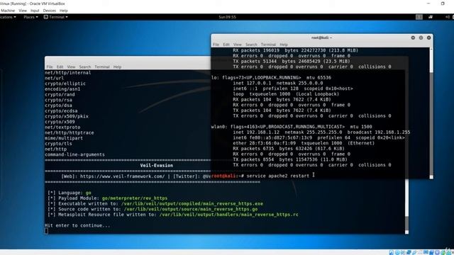 Veil in action to get Connection from Client || Ethical hacking with kali linux tutorial