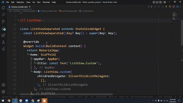 ListView Custom Widget | Listview.custom | Flutter ListView.custom Constructor