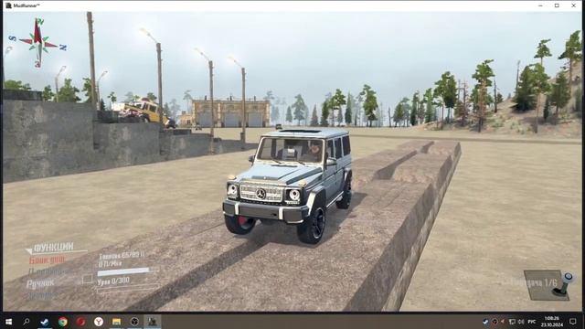 Mercedes-Benz G65 в стоке прошол весь полигон в SpinTires MudRunner,