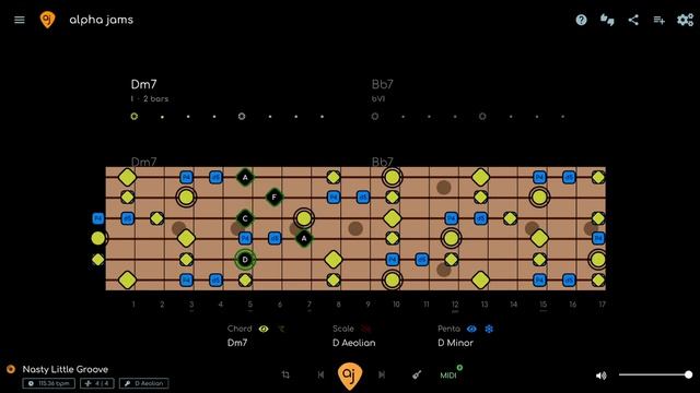 Nasty Little Blues Funk Jam Track (D Minor - 115.36 BPM) _ Guitar Backing Track