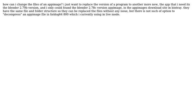 Unix & Linux: How can i change the files of an appimage? смотреть онлайн