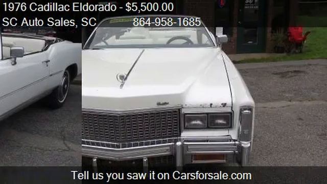 1976 Cadillac Eldorado - for sale in Anderson, SC 29626 смотреть онлайн