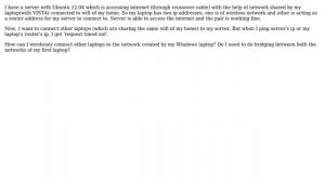 How do I access a Ubuntu server network when using a shared internet connection from a Windows...