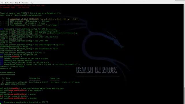 Kali Linux Get Install Application list on Remote PC смотреть онлайн