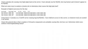 Webmasters: Analyze high load due to Joomla?