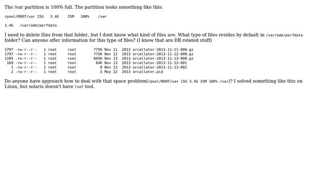 Unix & Linux: Solaris 10 /var/adm/perfdata смотреть онлайн
