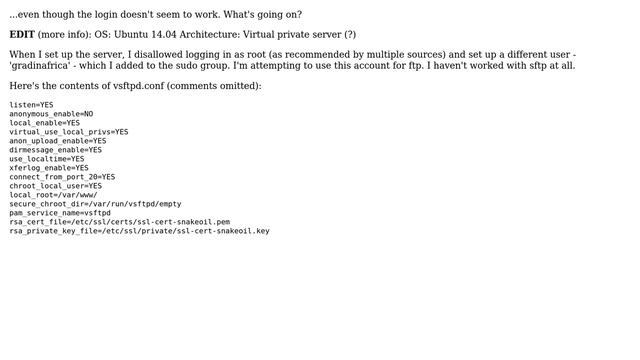 Unix & Linux: Controlling ftp access with vsftpd