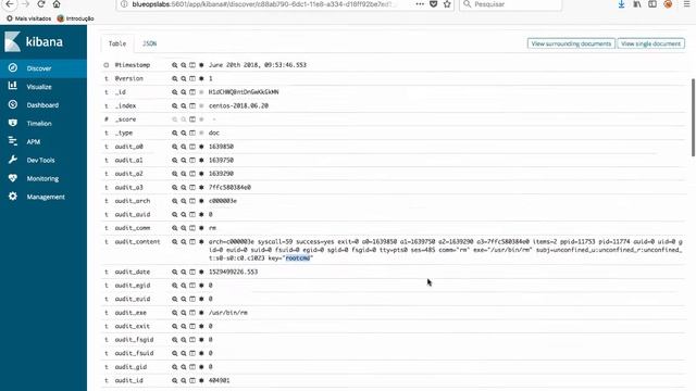 Demonstração Audit Linux e Logging na ElasticStack