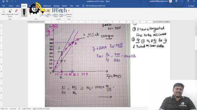 Electrical Machines-I || D.C Generators || Problems on O C C curve || Lecture 11 смотреть онлайн