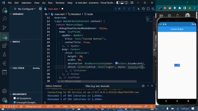How to Make a Custom Button in flutter | Create Button with Container #custombutton #flutterwidgets