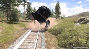 Train VS Cars - Railway Crossing Crashes - BeamNG.Drive