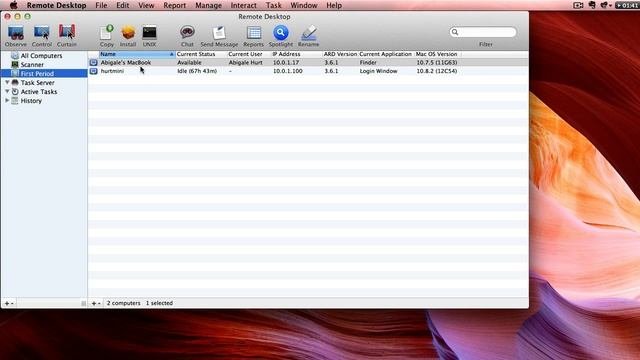 ListsInRemoteDesktop
