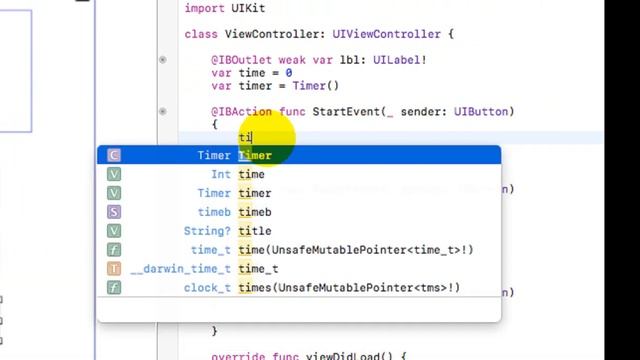 Tutorial 26: How To Create Timer App in Swift XCode iOS