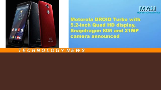 Motorola DROID Turbo with 5 2 inch Quad HD display, Snapdragon 805 and 21MP camera announced