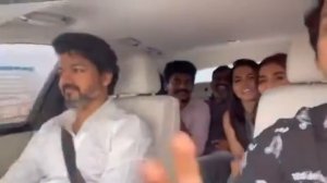 #Thalapathy vijay on driving seat