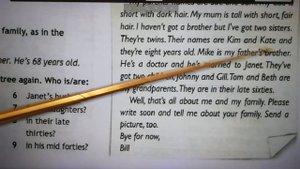 6 класс Английский в фокусе Модуль 1 стр. 6 Письмо Билла о своей семье