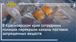 В Красноярском крае сотрудники полиции перекрыли каналы поставок запрещенных веществ