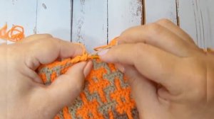 Обвязка горловины.  Рачий шаг.