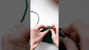 Кошелёк крючком из остатков шнура