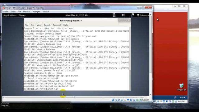 Konfigurasi DNS Server Linux Debian 7
