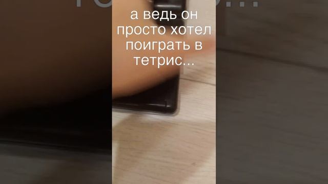 он просто хотел поиграть в тетрис...