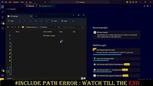 #include errors detected. update your include Path. How to fix error in VS code, #Mingw #C #C++