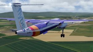 Aerofly FS Global Frankfurt-Hahn Q400 Landing | The Best Mobile Flight Simulator