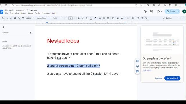 class-7(Nested loops part-1)-Hindi-Question-Answer/#frontend #javascript #nodejs #tech #nestedloop