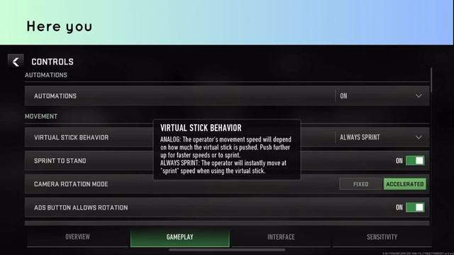 How to change Virtual Stick Behavior settings in Warzone mobile смотреть онлайн