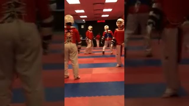 First sparring with contacts