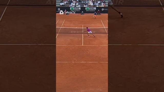 Thiem ROCKET Backhand Against Nadal