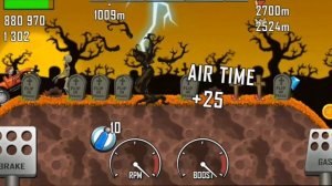 Hill climb racing | hit 5 skeleton in one run | How to hit skeleton in hill racing |