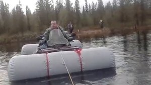 Как переправить квадроцикл через реку или озеро. Переправа