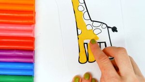 Рисунки из Пластилина для Детей. Жираф. Буква Ж.