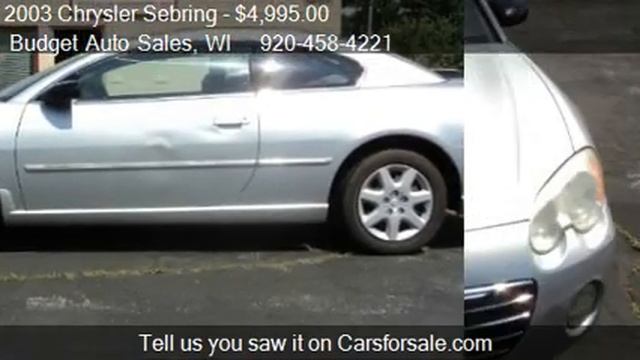 2003 Chrysler Sebring LX Coupe - for sale in Sheboygan, WI 5 смотреть онлайн