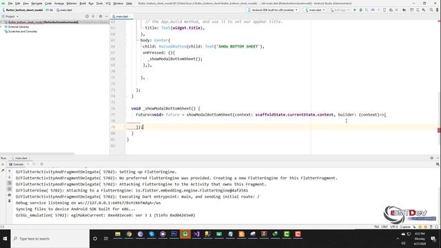 Flutter  Tutorial - Layout Widgets #4 Bottom Sheet (Modal)