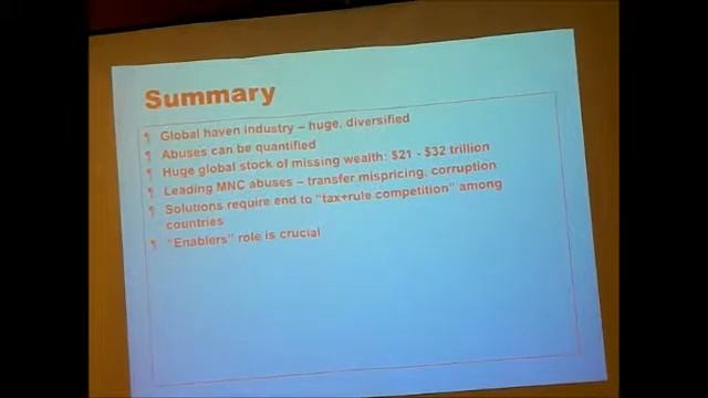 Africa-Canada Forum 2012 Colloquium - Part One James Henry presentation