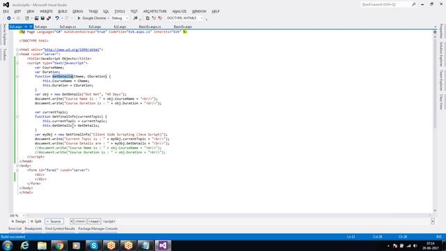 Java Script Part - II  Video Tutorial using ASP.Net
